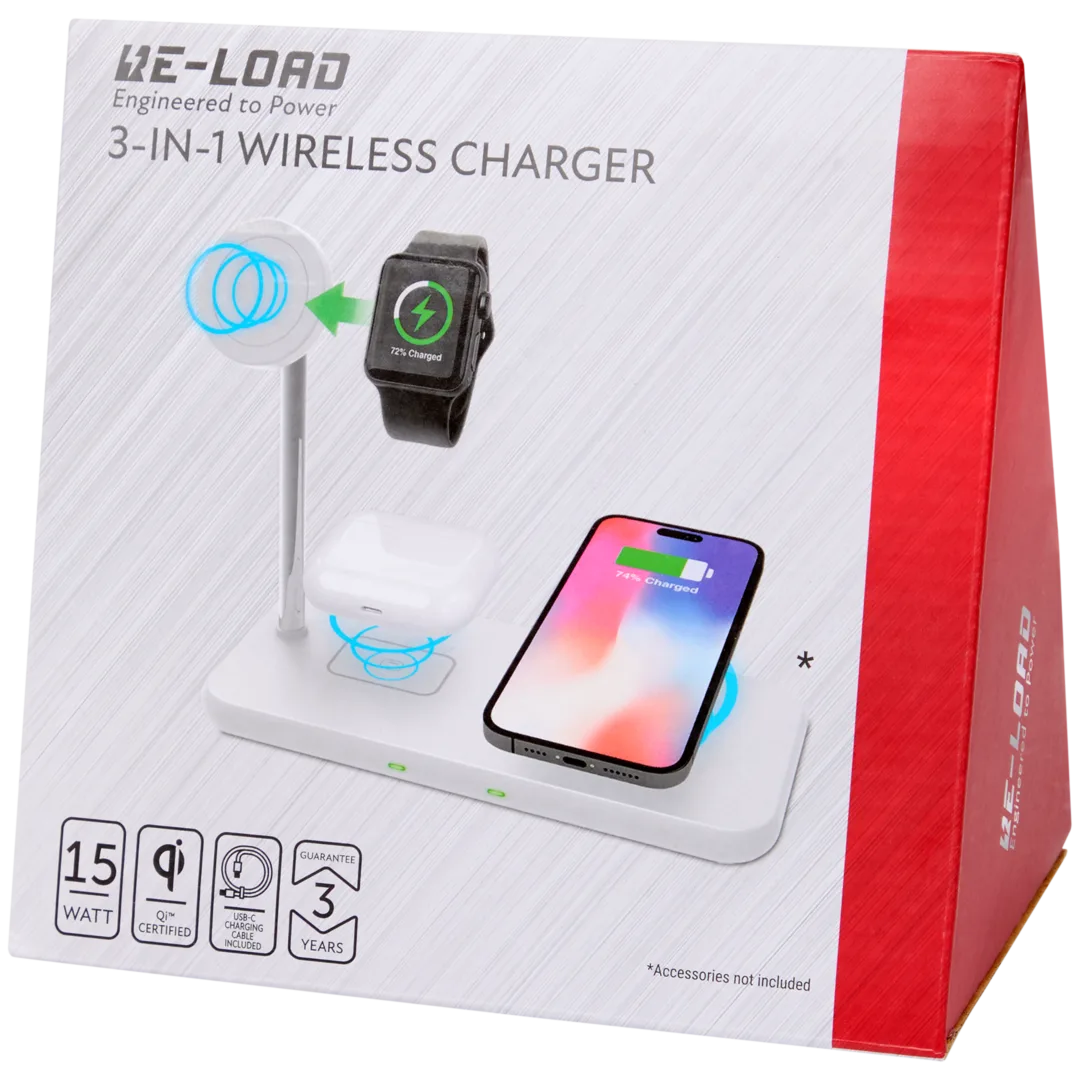 Station de charge sans fil 3-en-1 Re-load 4