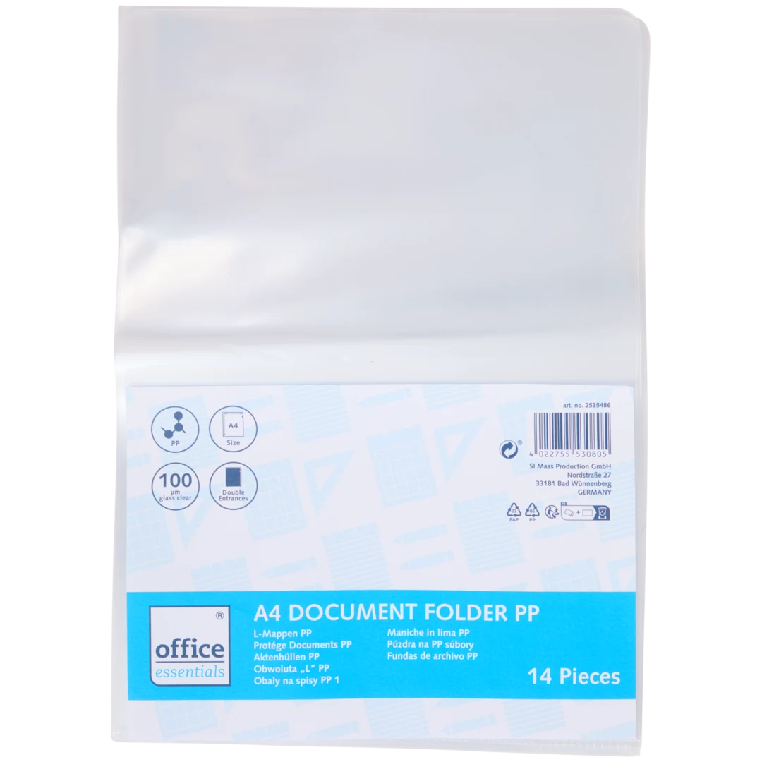 Pochettes plastique Office Essentials 1