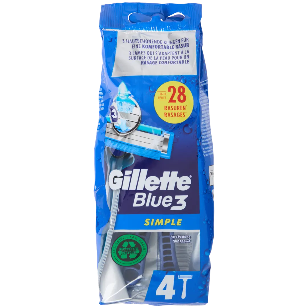 Holiace strojčeky Gillette Blue3 Simple