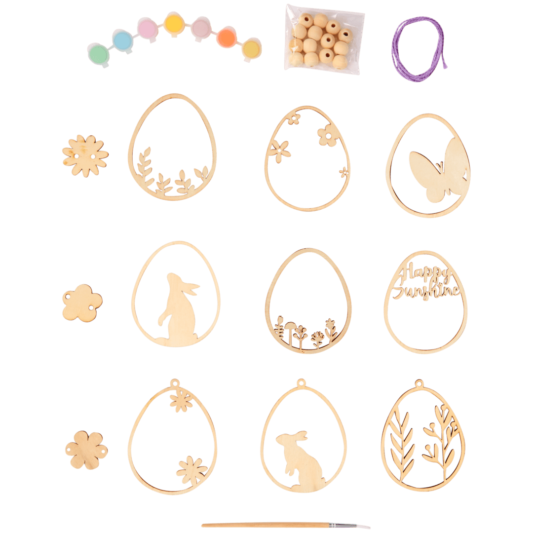 Sada k malování na dřevěné závěsné ozdoby 1