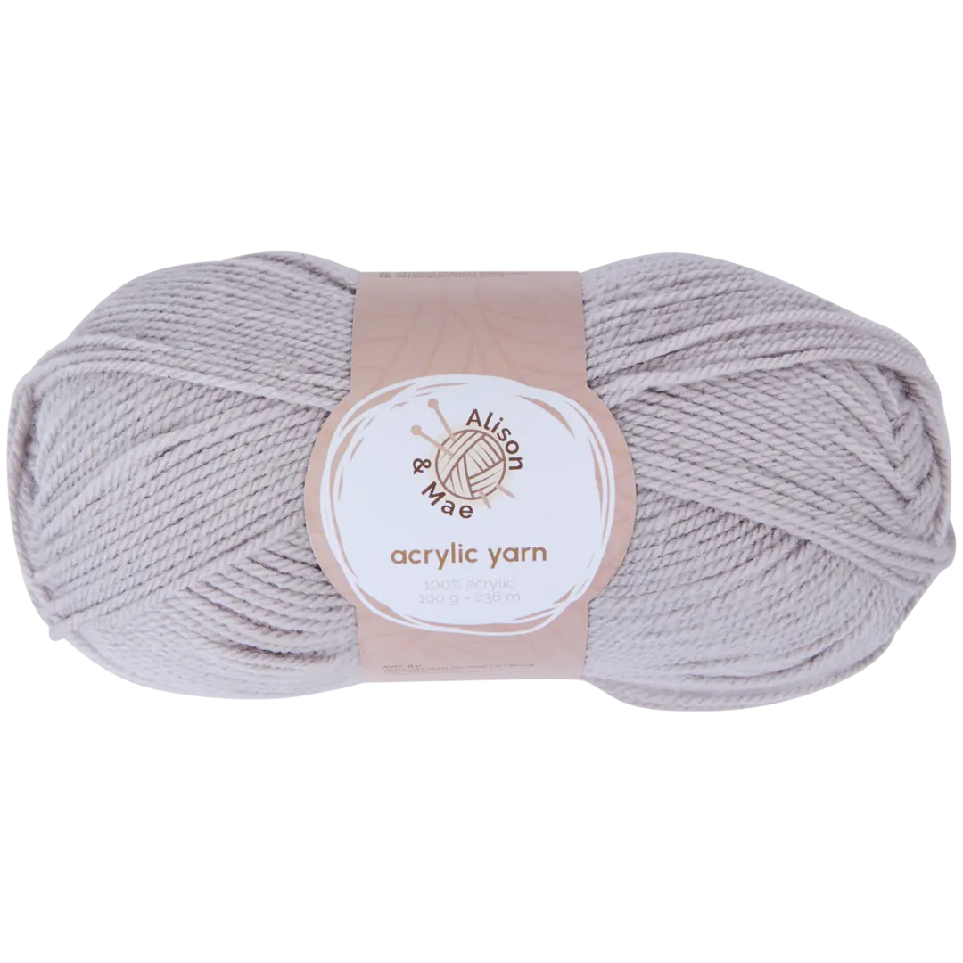 Alison & Mae Strickgarn Hellgrau 1