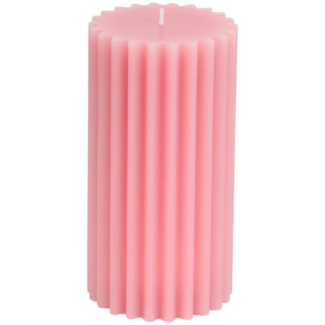 Bougie cylindrique cannelée