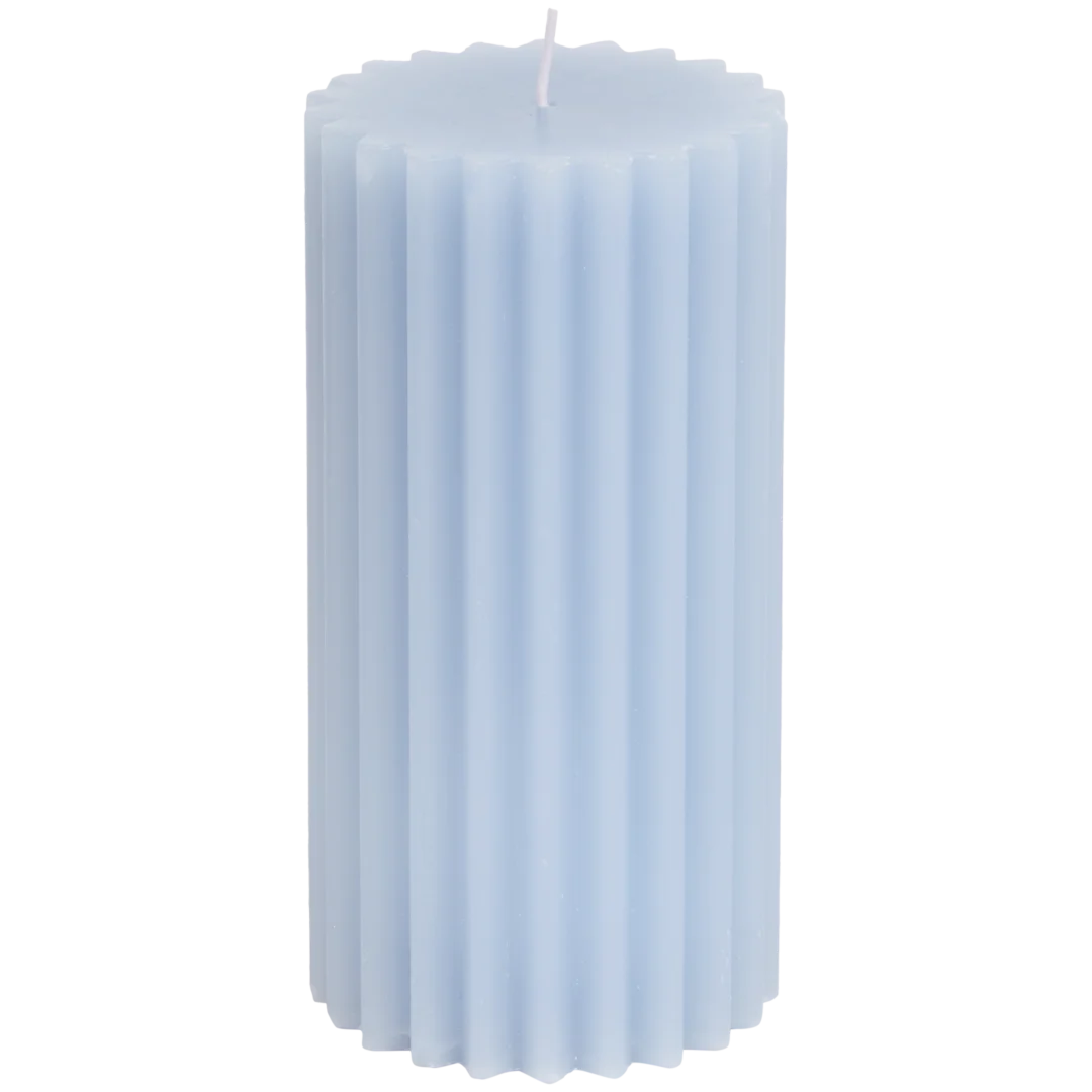 Bougie cylindrique cannelée