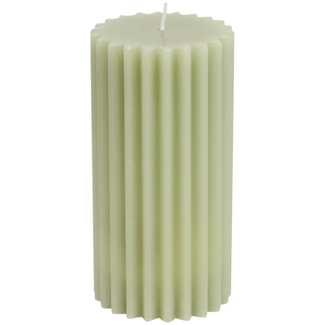 Bougie cylindrique cannelée