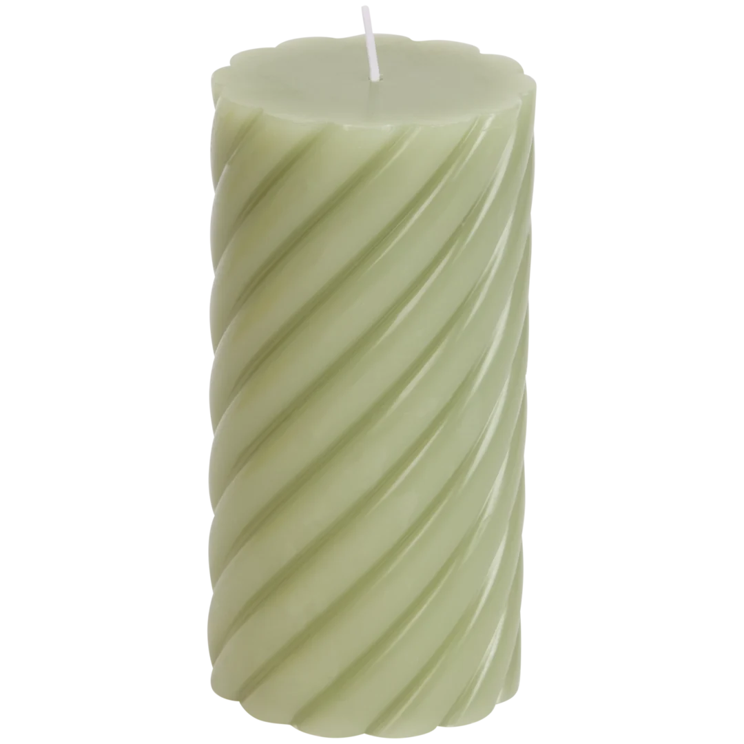 Bougie cylindrique cannelée