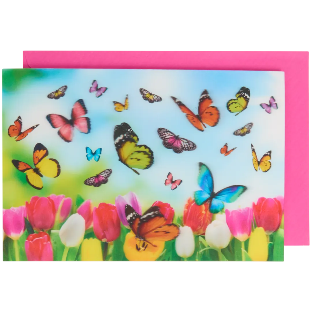 Lentikulare Grußkarte mit Tieren 5