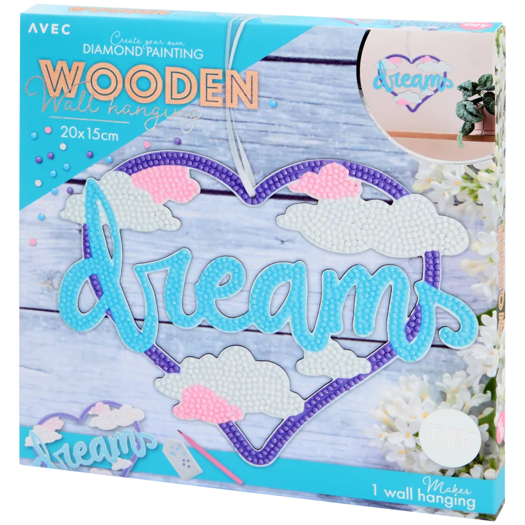 Drevený diamantový obraz na zavesenie Avec 5
