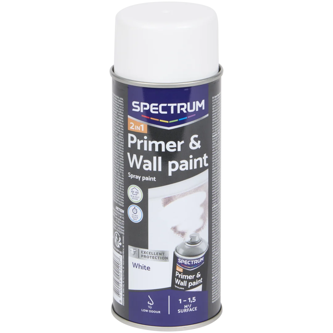 Spectrum Sprühfarbe 2-in-1 Primer & Wandfarbe Weiß