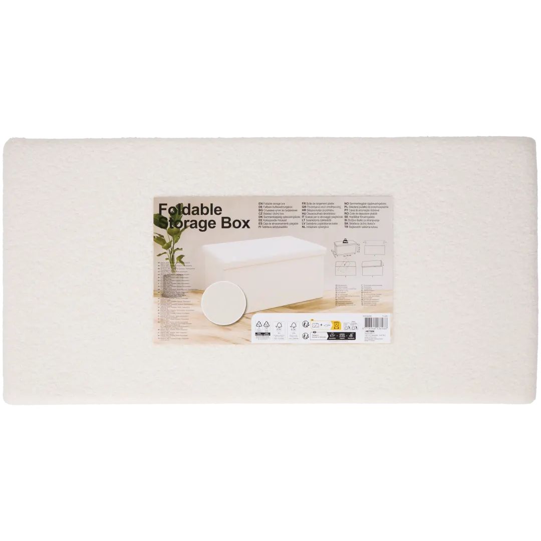 XL Stauraumhocker mit Teddystoff 5