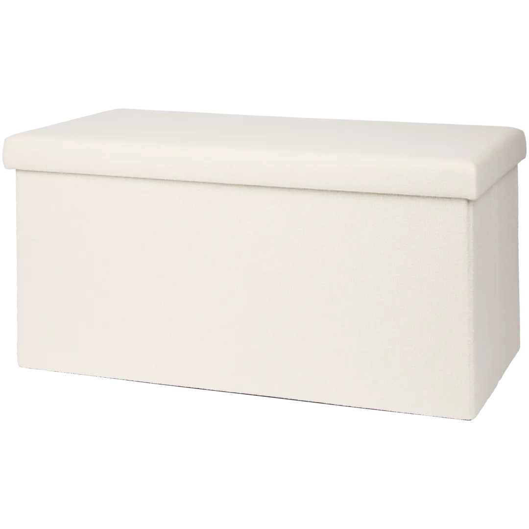 XL Stauraumhocker mit Teddystoff 3