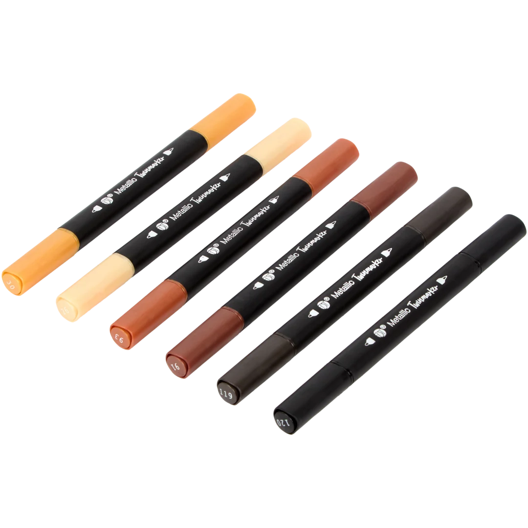 Marqueurs métallisés à double pointe DécoTime