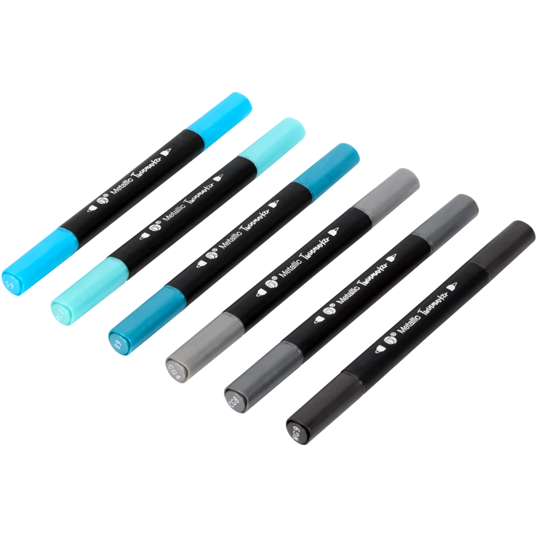 Marqueurs métallisés à double pointe DécoTime