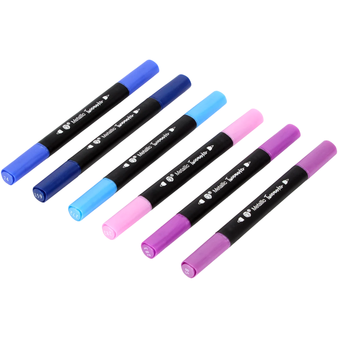 Marqueurs métallisés à double pointe DécoTime