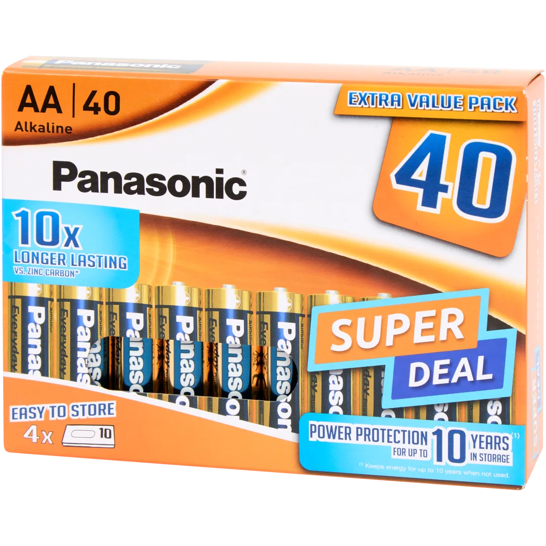 Piles alcalines Panasonic AA