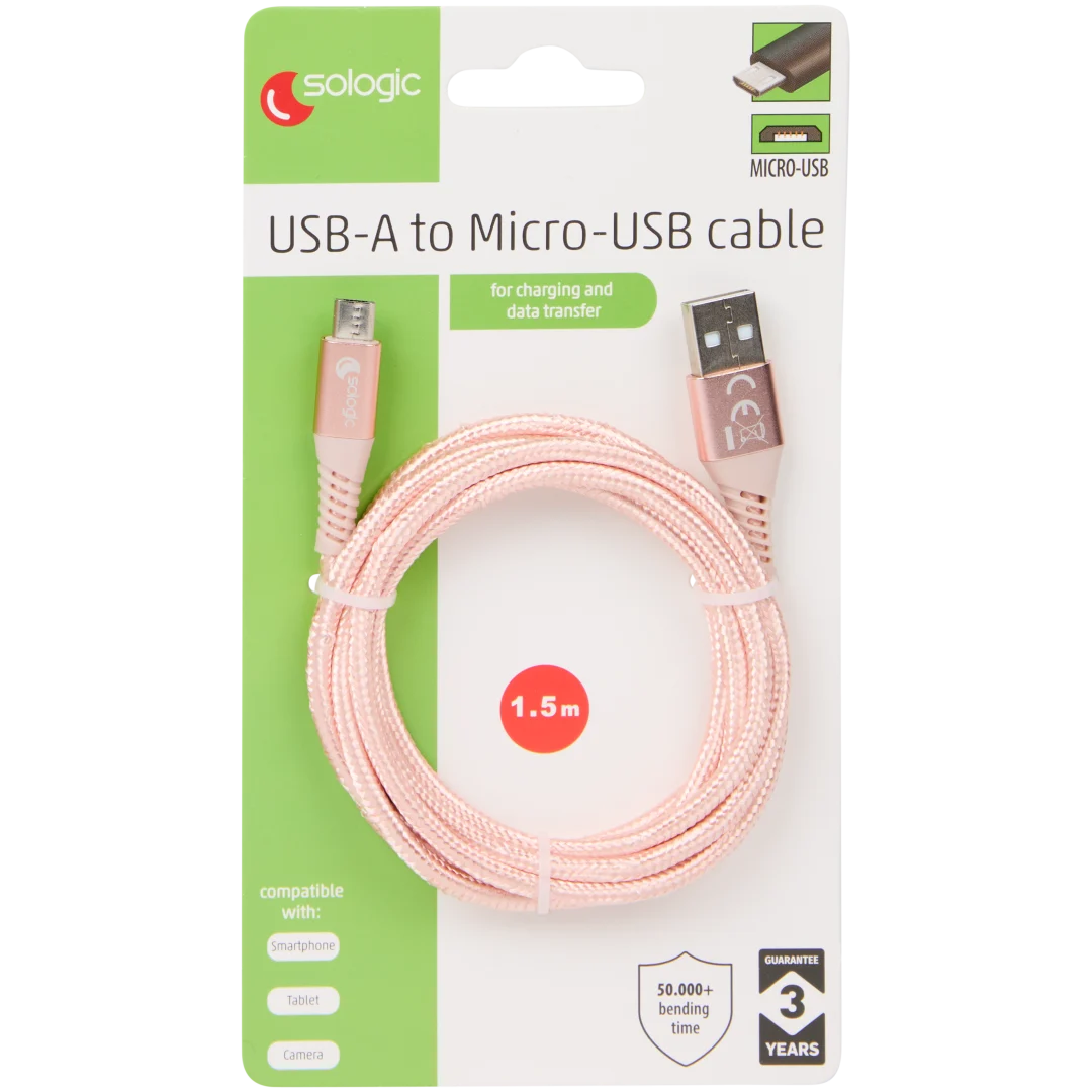 Nabíjecí a datový kabel Sologic Micro USB