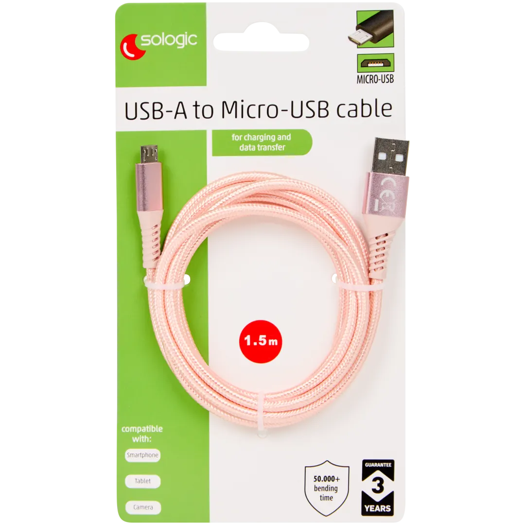 Câble de charge et de transfert de données Sologic Micro-USB 6