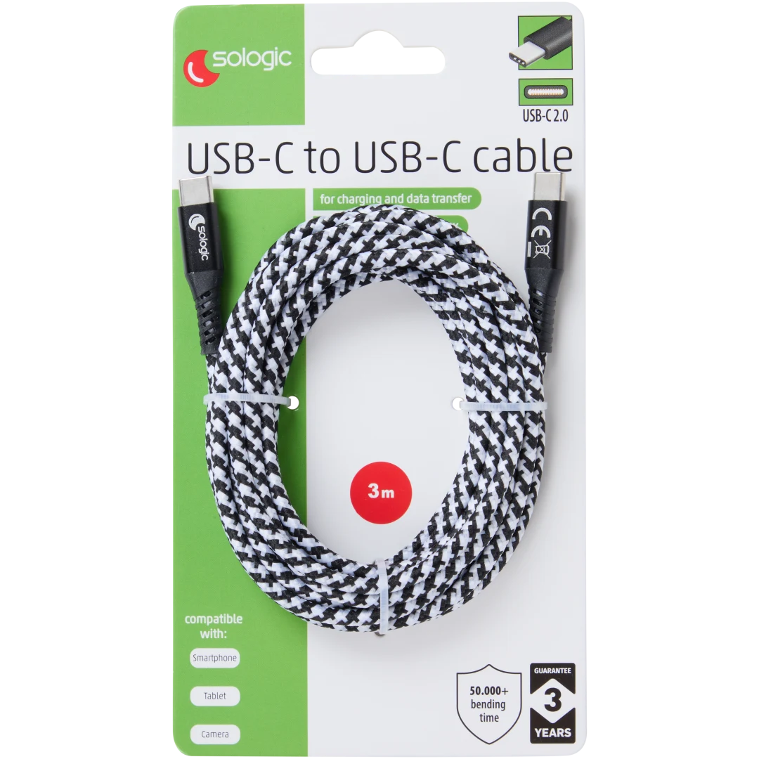 Câble de charge et de données Sologic USB-C à USB-C