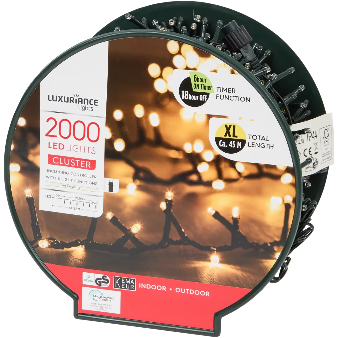 Ghirlanda di 2000 luci natalizie a LED XL Luxuriance Lights