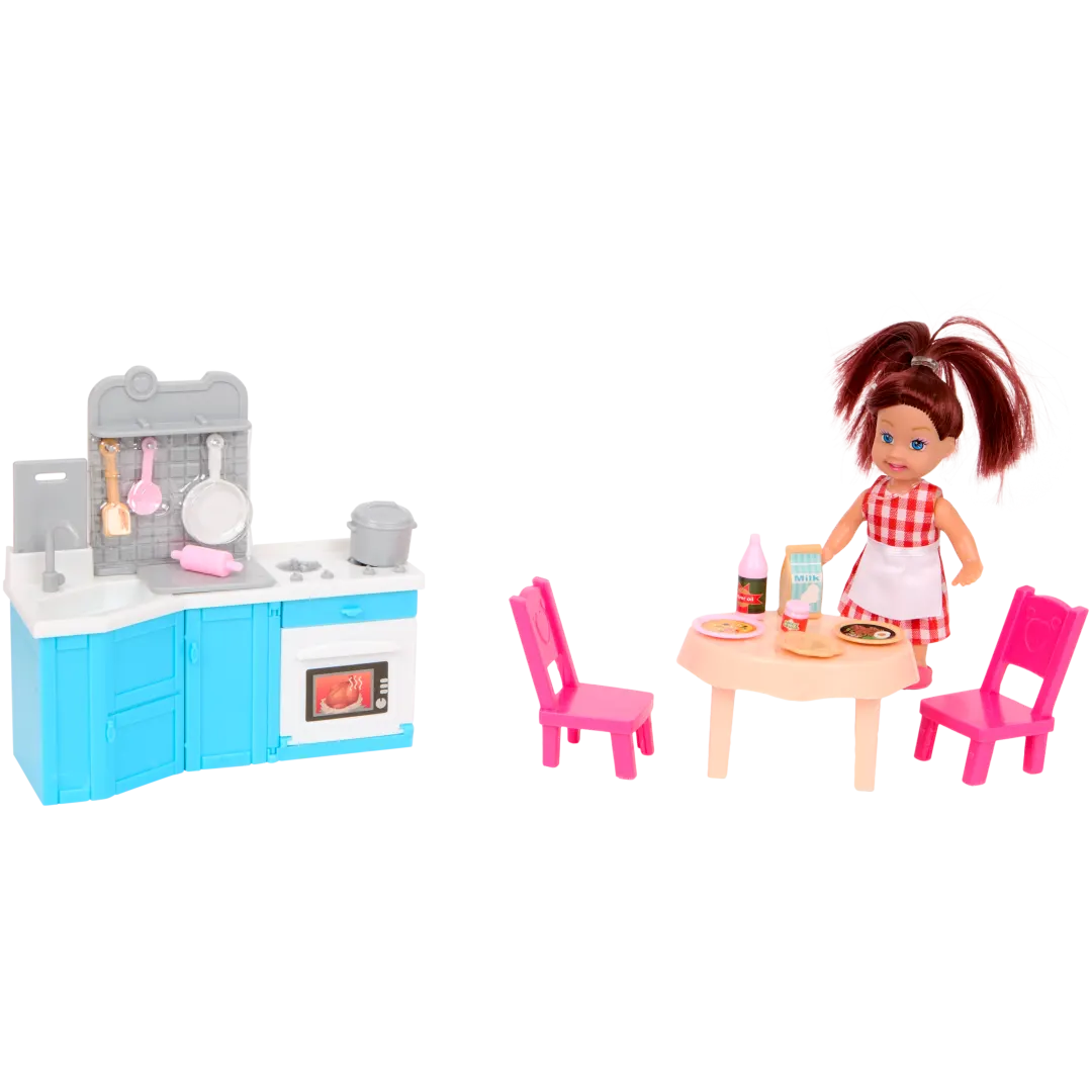 Mini bambola con accessori