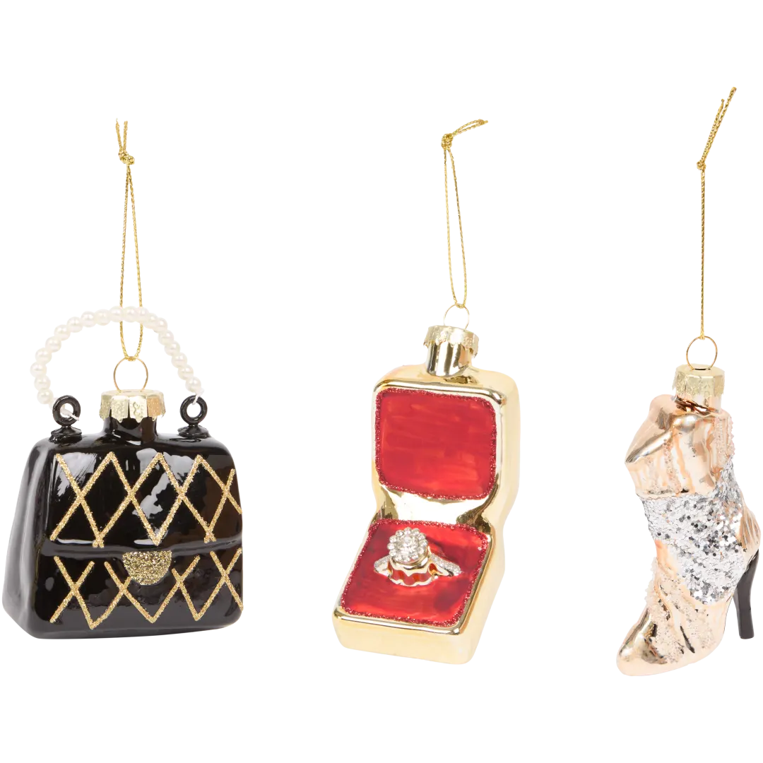 Suspension de Noël en verre