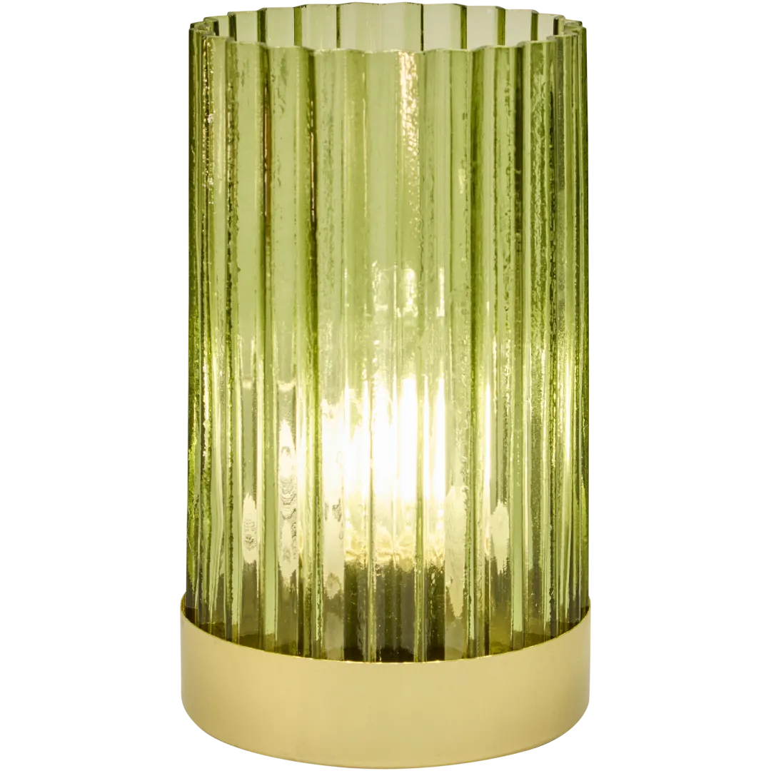 Lampe de table en verre