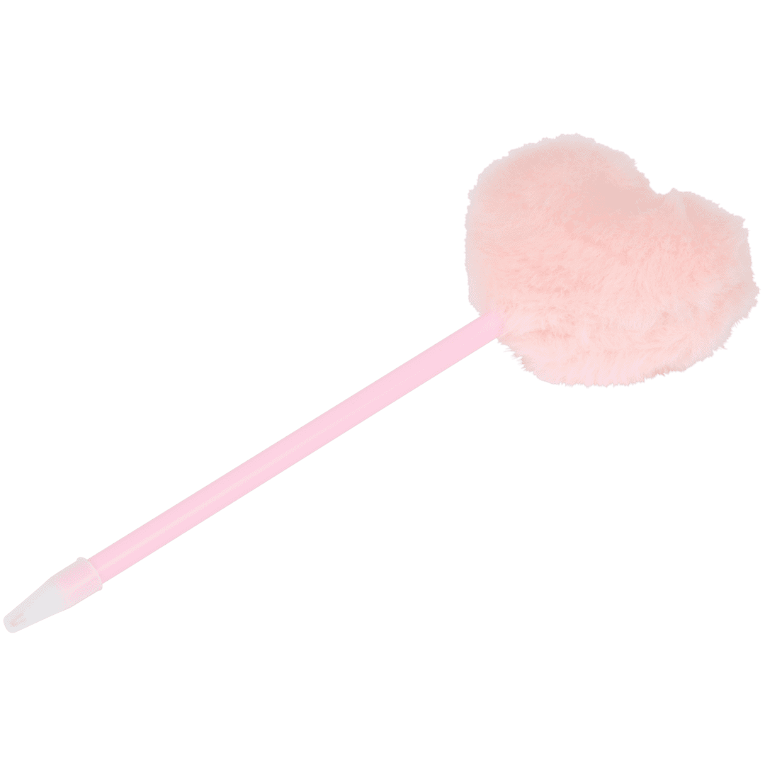 Penna a sfera con pompon a forma di cuore
