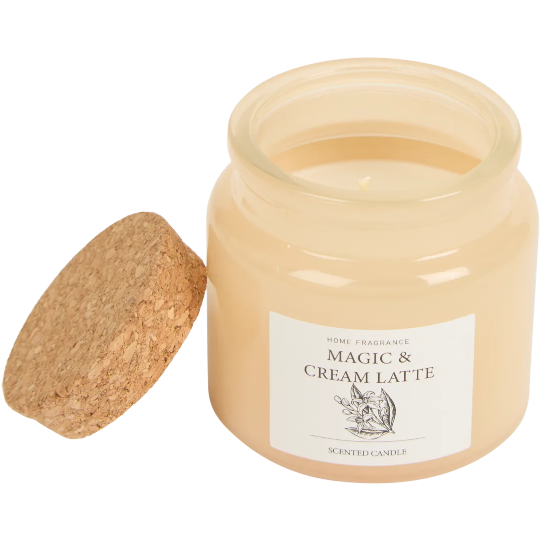 Bougie parfumée avec couvercle en liège 3