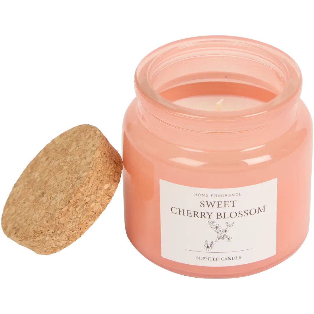 Bougie parfumée avec couvercle en liège 4