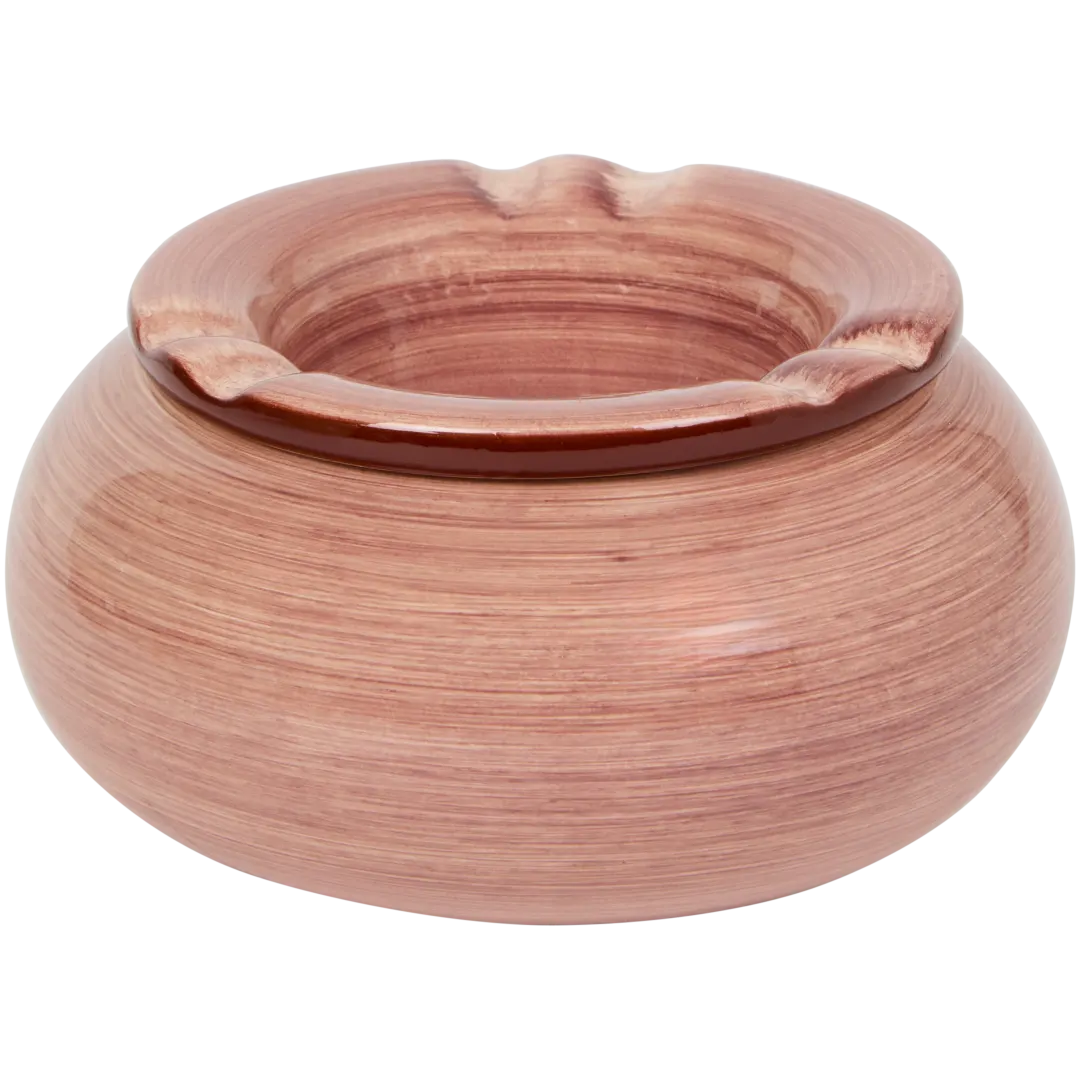 Anjing Posacenere In Ceramica Rosa Con Coperchio In Bambù – Antivento, Per Interni/Esterni, 12.5x12.5x5.5cm