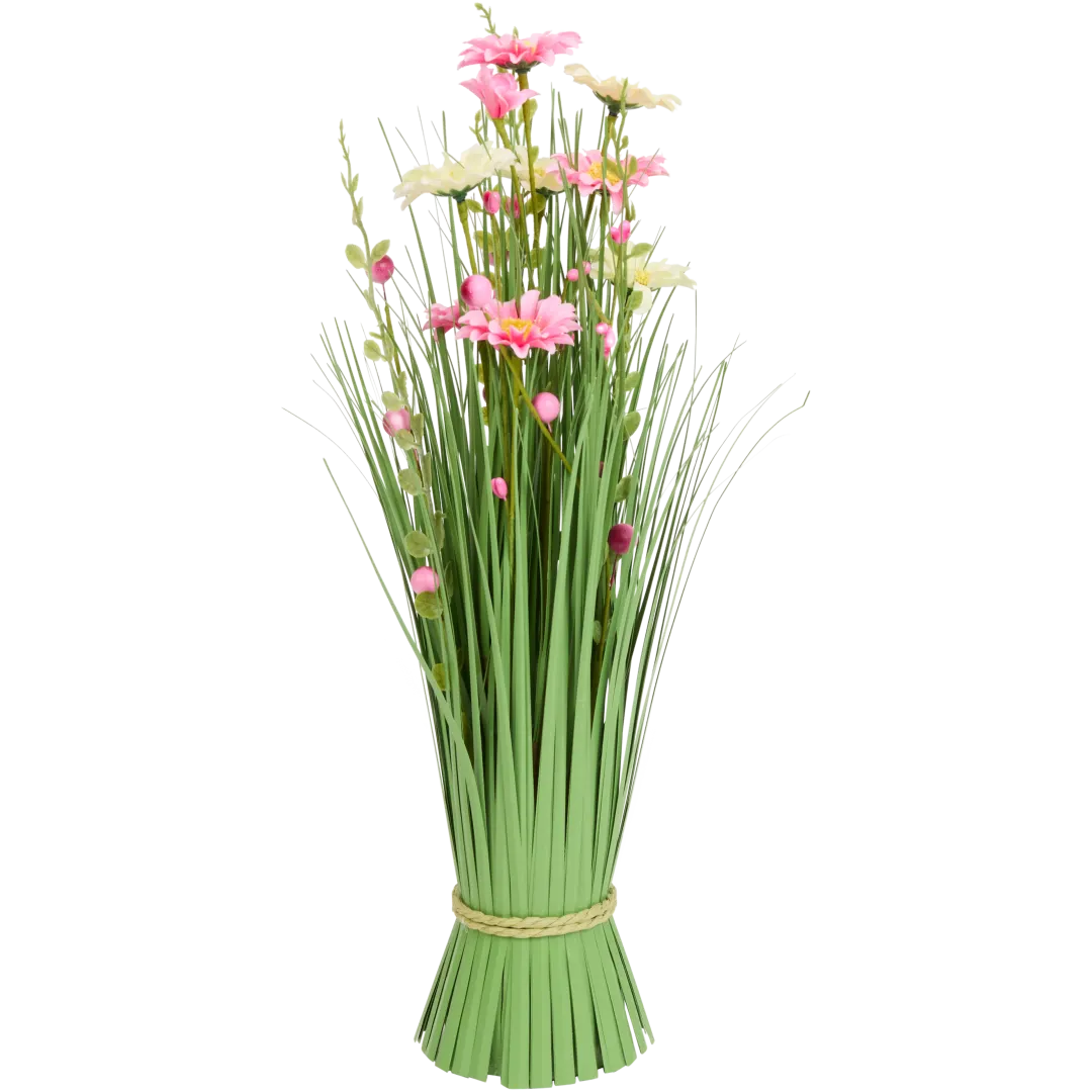 Erba artificiale con fiori e farfalle Home Accents 6