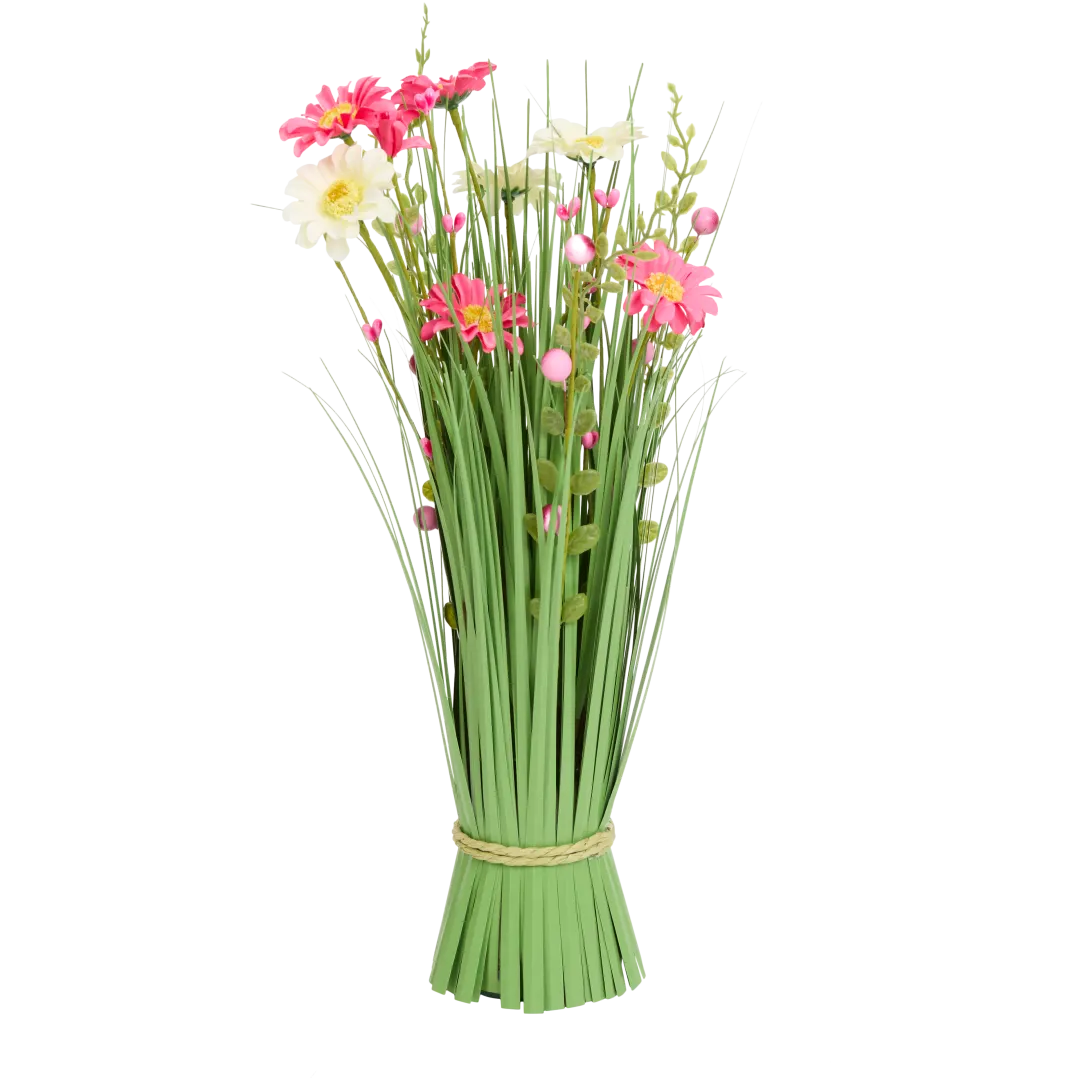 Erba artificiale con fiori e farfalle Home Accents 3