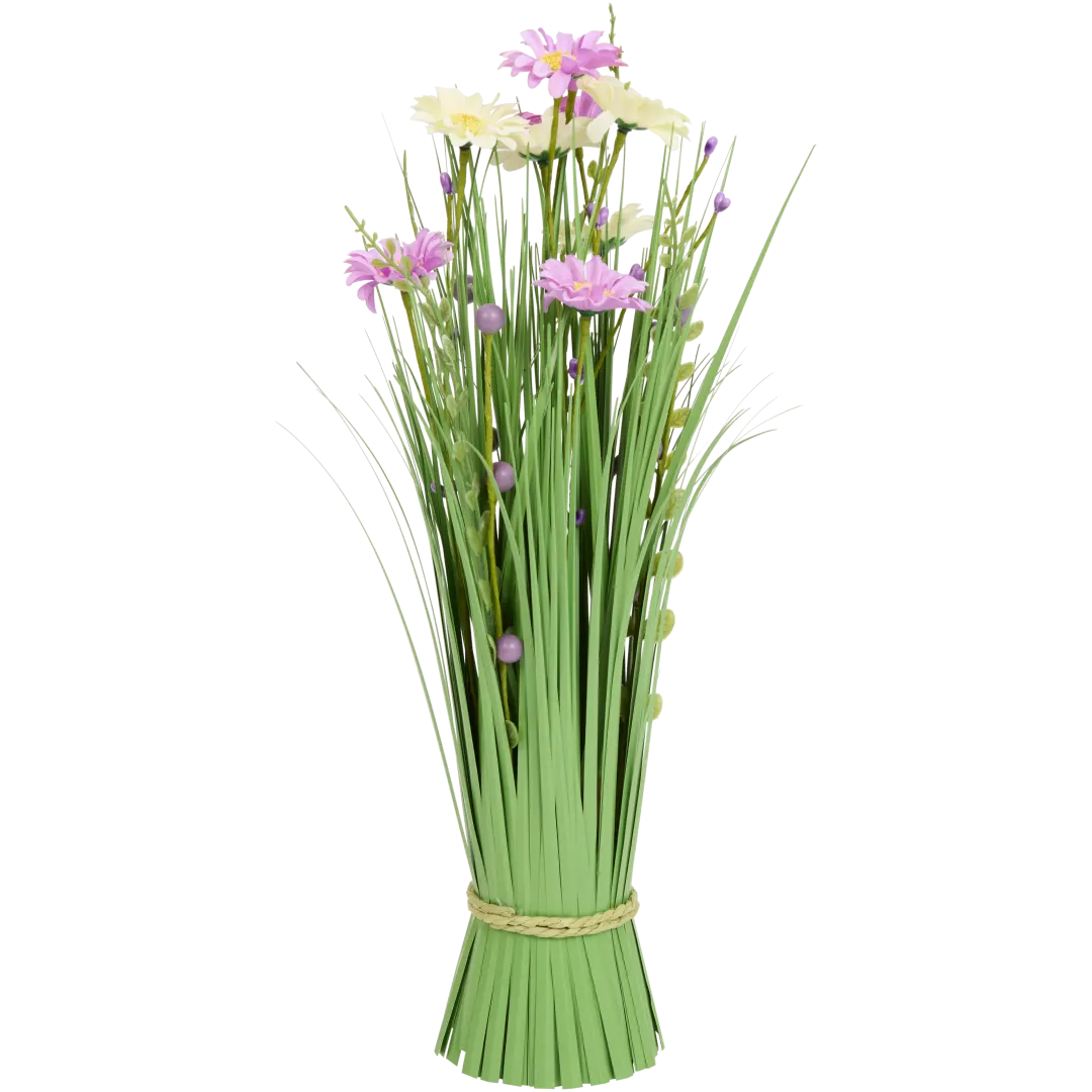 Erba artificiale con fiori e farfalle Home Accents 5