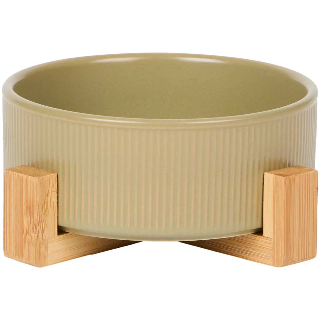 Gamelle avec socle en bambou