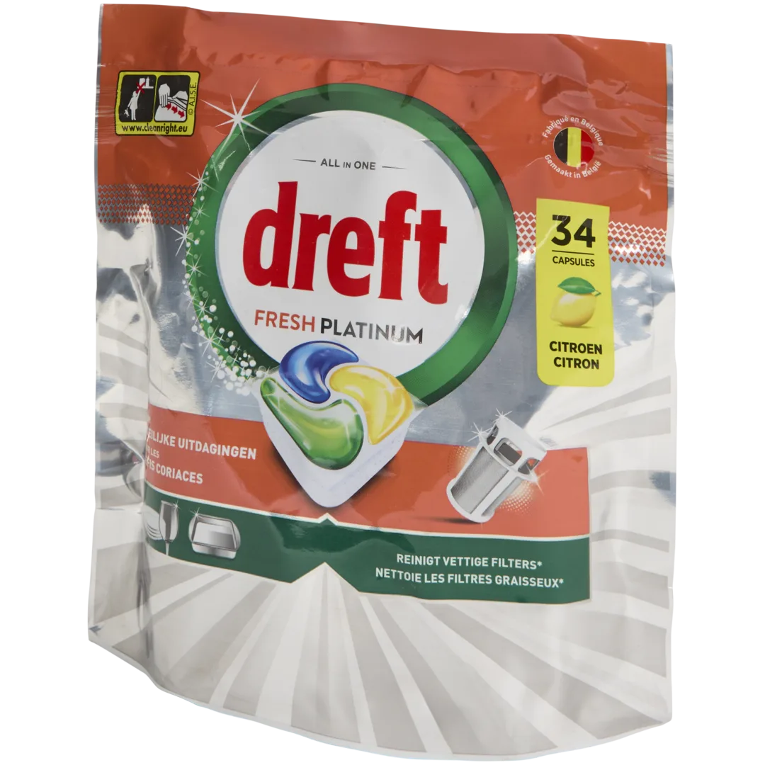 Tablettes pour lave-vaisselle Dreft Fresh Platinum Citron
