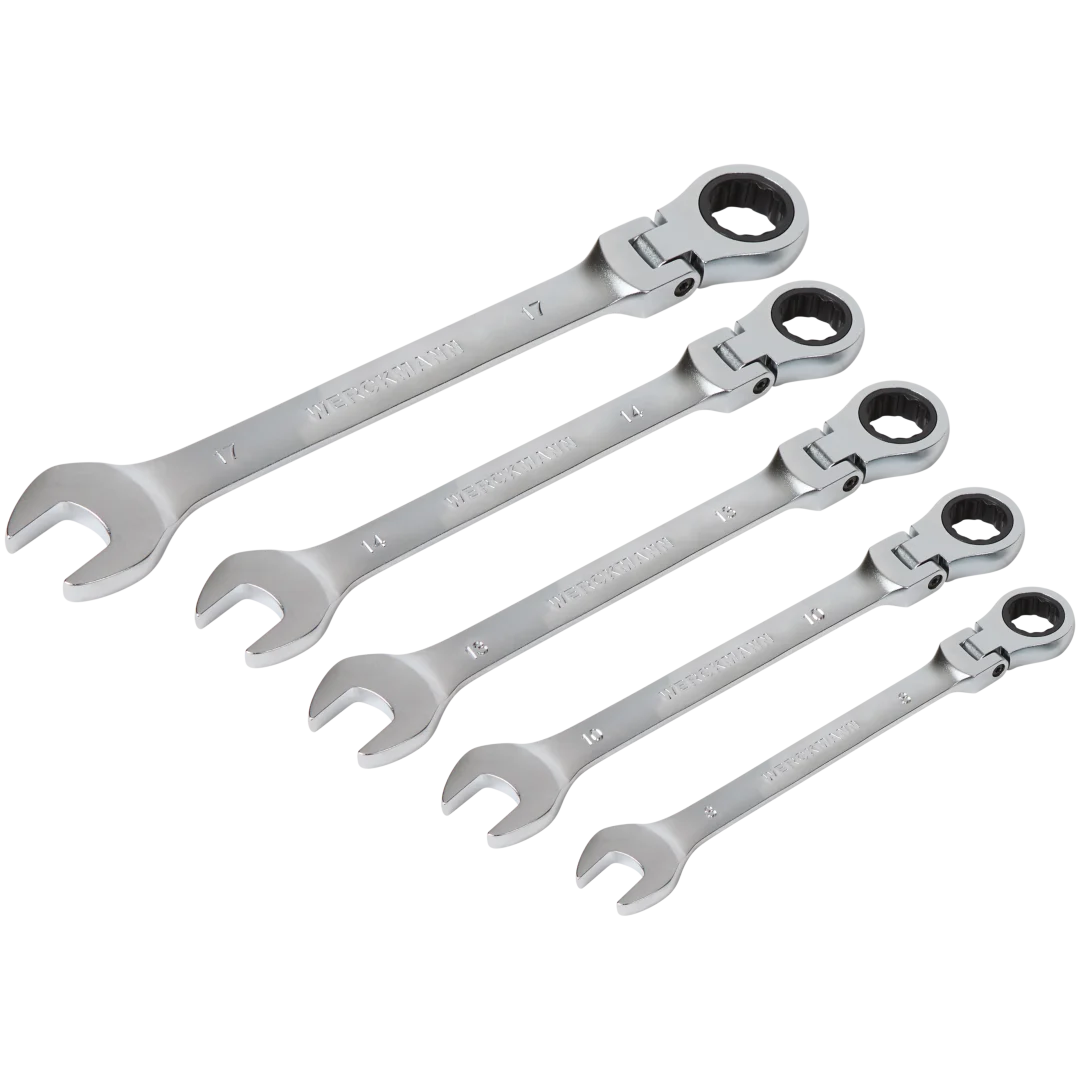 Werckmann ratelsleutelset met flexibele kop 1