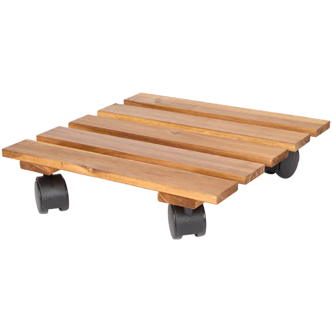 Houten plantentrolley 1