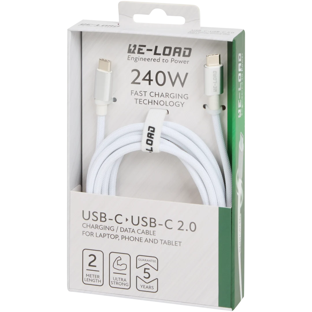 Re-load snelle laad- en datakabel USB-C naar USB-C 2.0 5