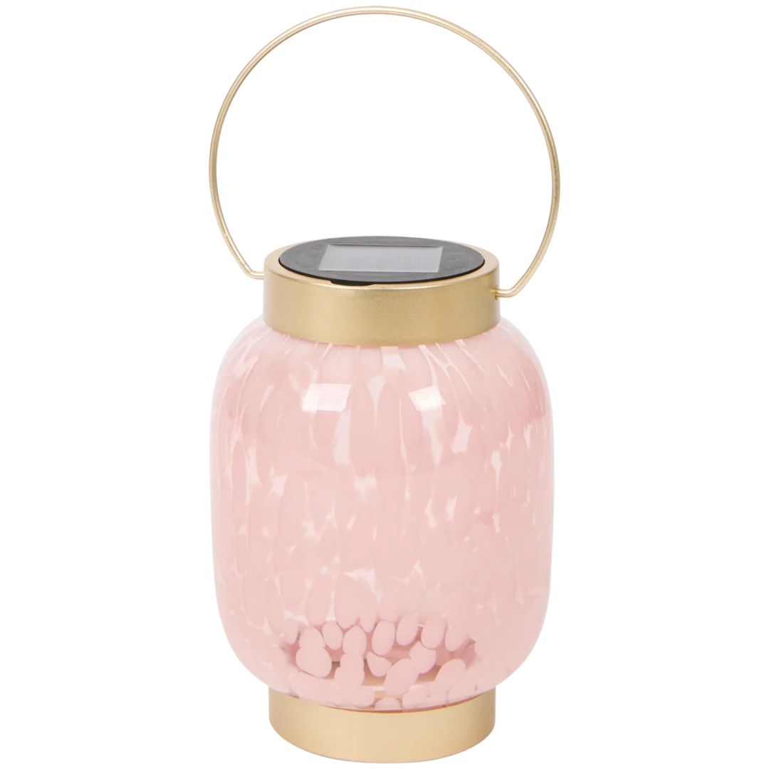 Solar Glaslaterne mit Print