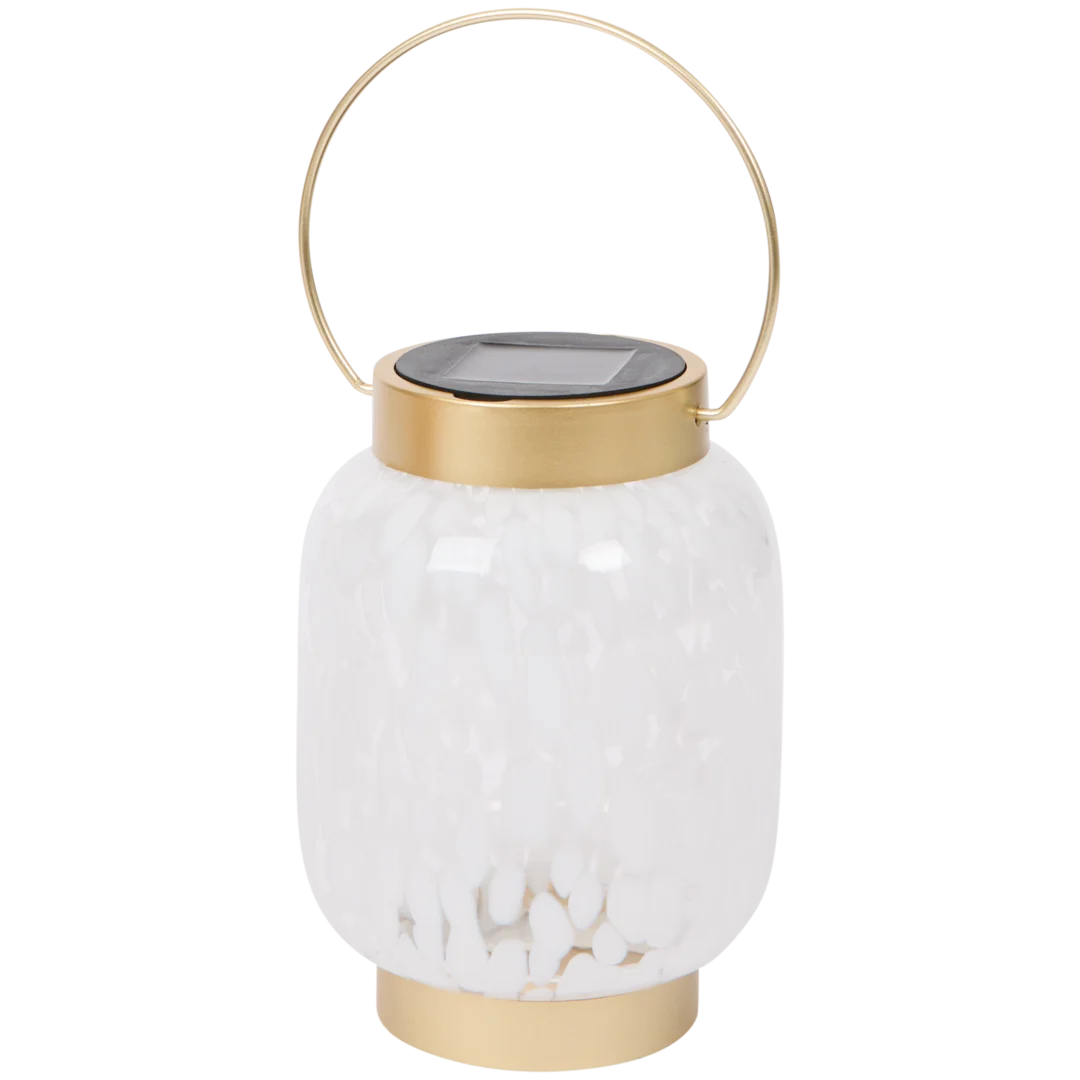 Solar Glaslaterne mit Print