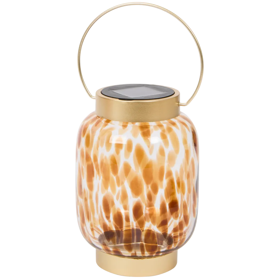 Solar Glaslaterne mit Print