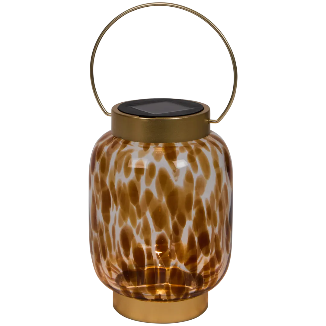 Solar Glaslaterne mit Print