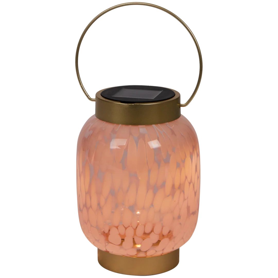 Solar Glaslaterne mit Print