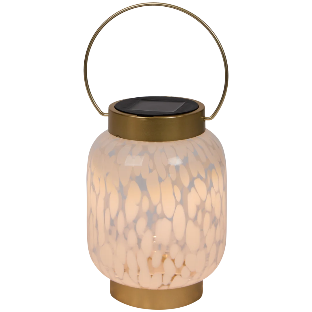 Solar Glaslaterne mit Print