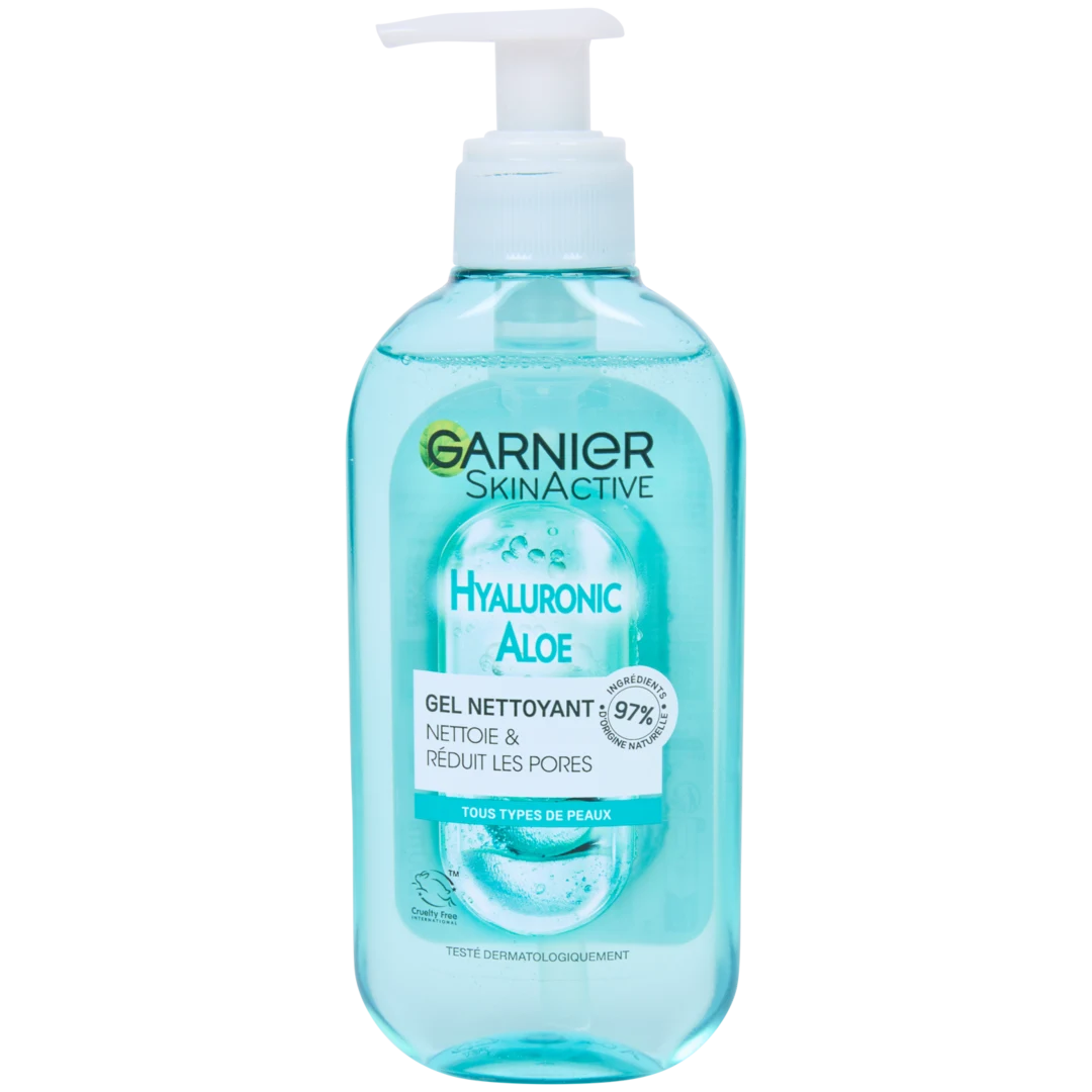 Nettoyant visage Garnier Skin Active Acide hyaluronique et Aloe Vera