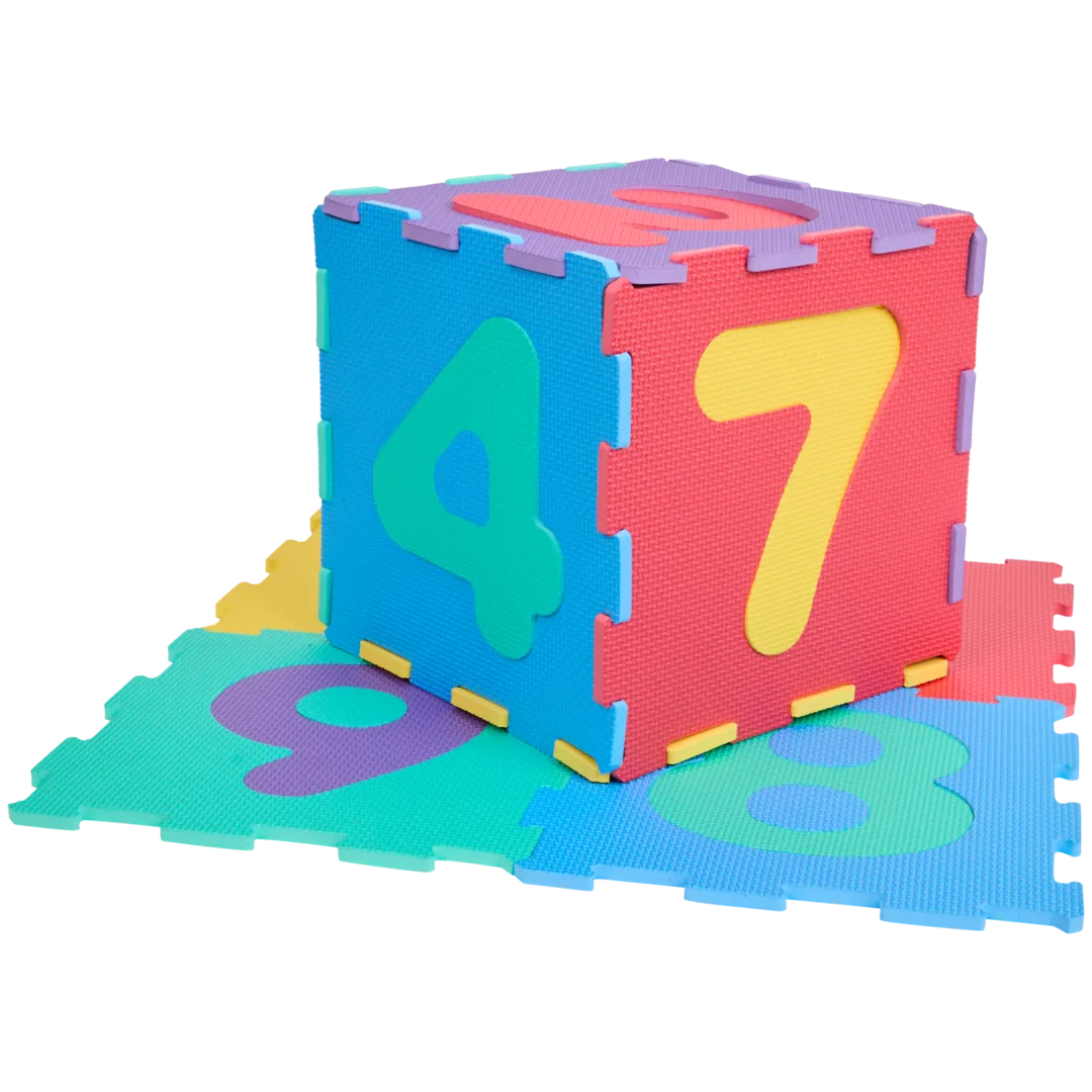 Tapete em puzzle com números