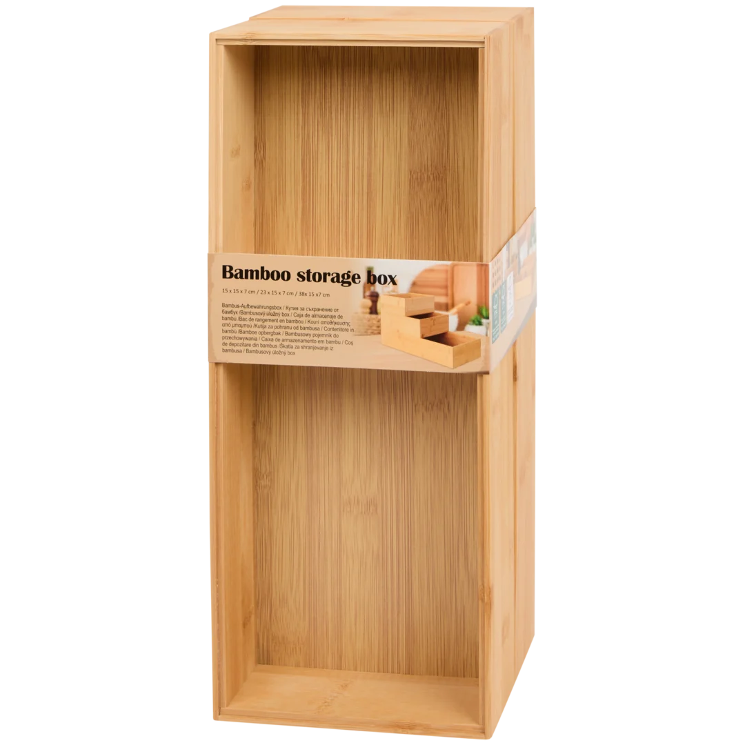 Bamboehouten opbergbakken
