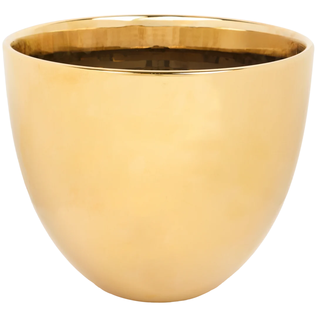 Ghiveci de flori auriu