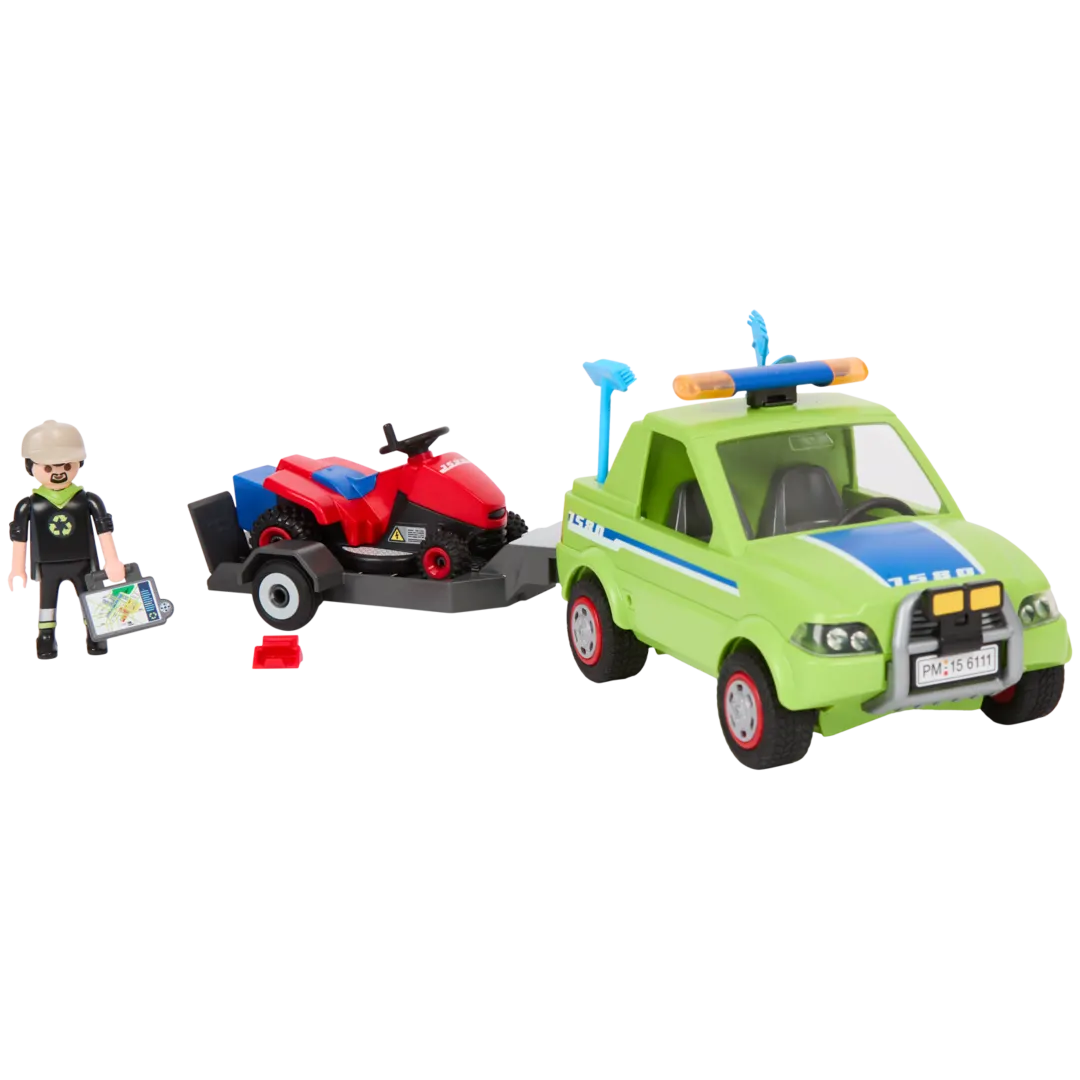 Vozidlo pro údržbu zahrad se sekačkou na trávu Playmobil Action Heroes