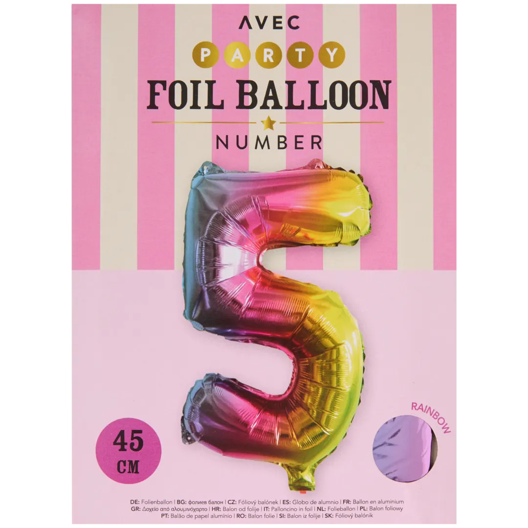 Ballon mylar chiffre Avec