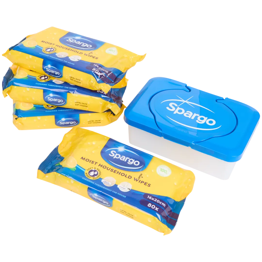 Salviette umide con contenitore Spargo